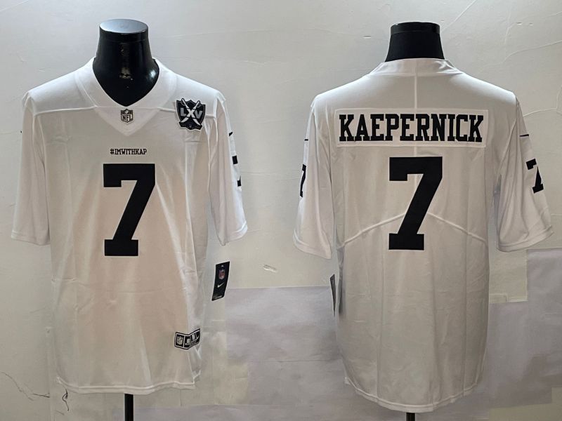 Men Oakland Raiders #7 Kaepernick White Second generation 2024 Nike Limited NFL Jersey style 3